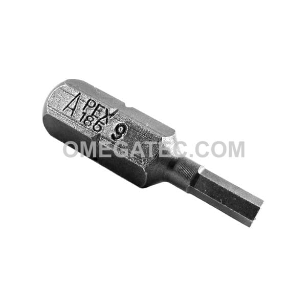 Apex 7/64” Socket Head Insert Bits, 1/4” Hex Drive (185-9X)
