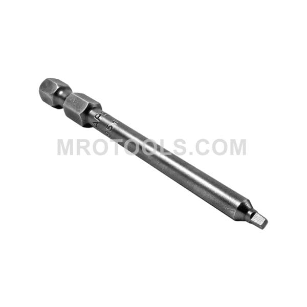 Apex #0 Square Recess Turned Body Power Drive Bits, 1/4” Hex Drive (1951-0X)