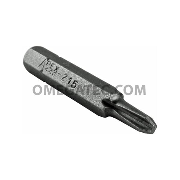 Apex #2 Phillips Insert Bit, 1/4” Hex Drive, Limited Clearance (446-215X)