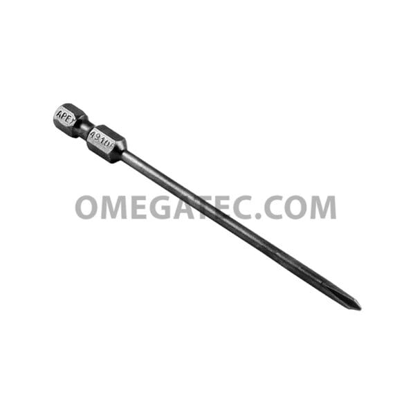 Apex #0 Phillips Power Drive Bit, 1/4” Hex Drive (4910-BX)