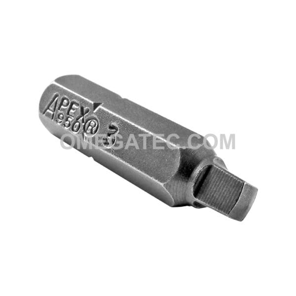 Apex #3 Square Recess Insert Bits, 1/4” Hex Drive (950-3X)