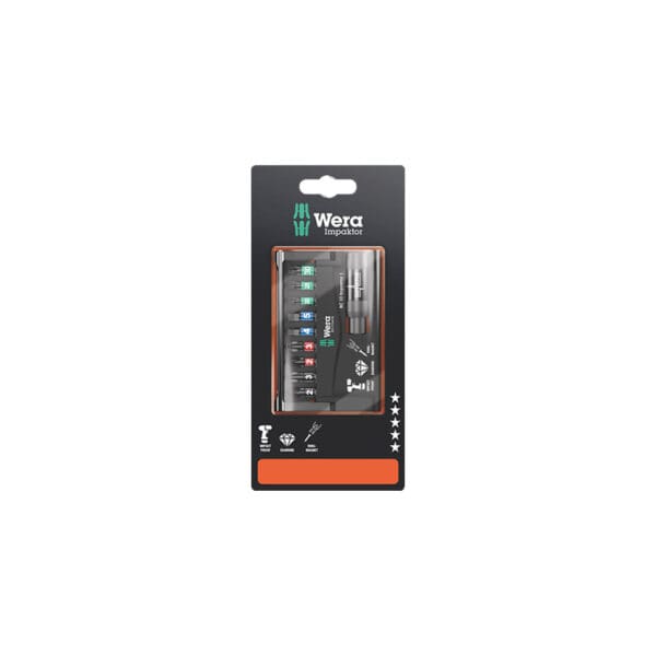 Wera 10PC Impaktor 1 SB Bit-Check (05073980001)