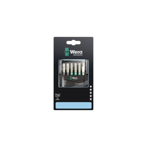 Wera 6PC Stainless Steel 1 SB Bit-Check (05073634001)