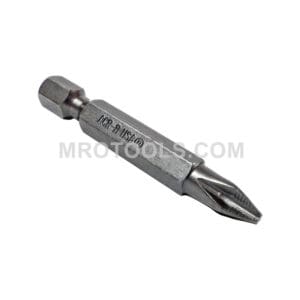 Zephyr #2 Phillips Power Drive Bit, ACR, Full Hex Shank, For Machine Screws, 1/4” Hex Shank (E1542XXACR-B)