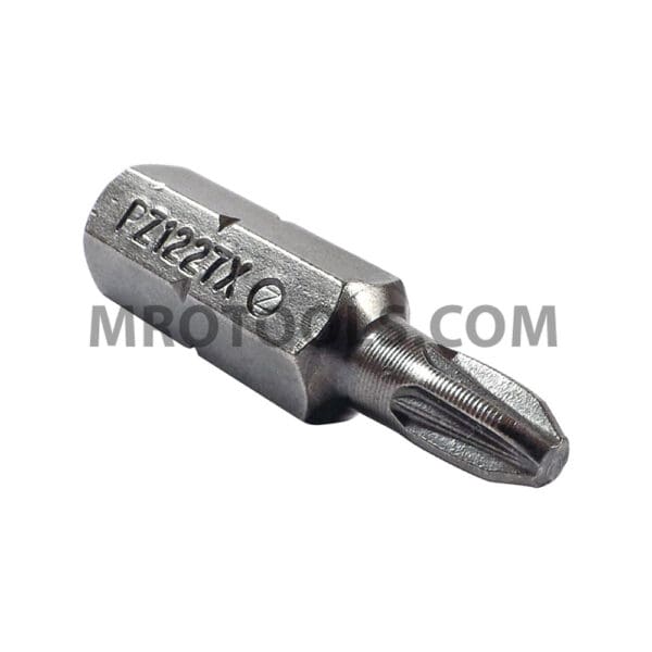 Zephyr #2 Pozidriv Insert Bit, For Self Tapping Screws, Reduced Nose Diameter, 1/4” Hex Drive (PZ1227X)